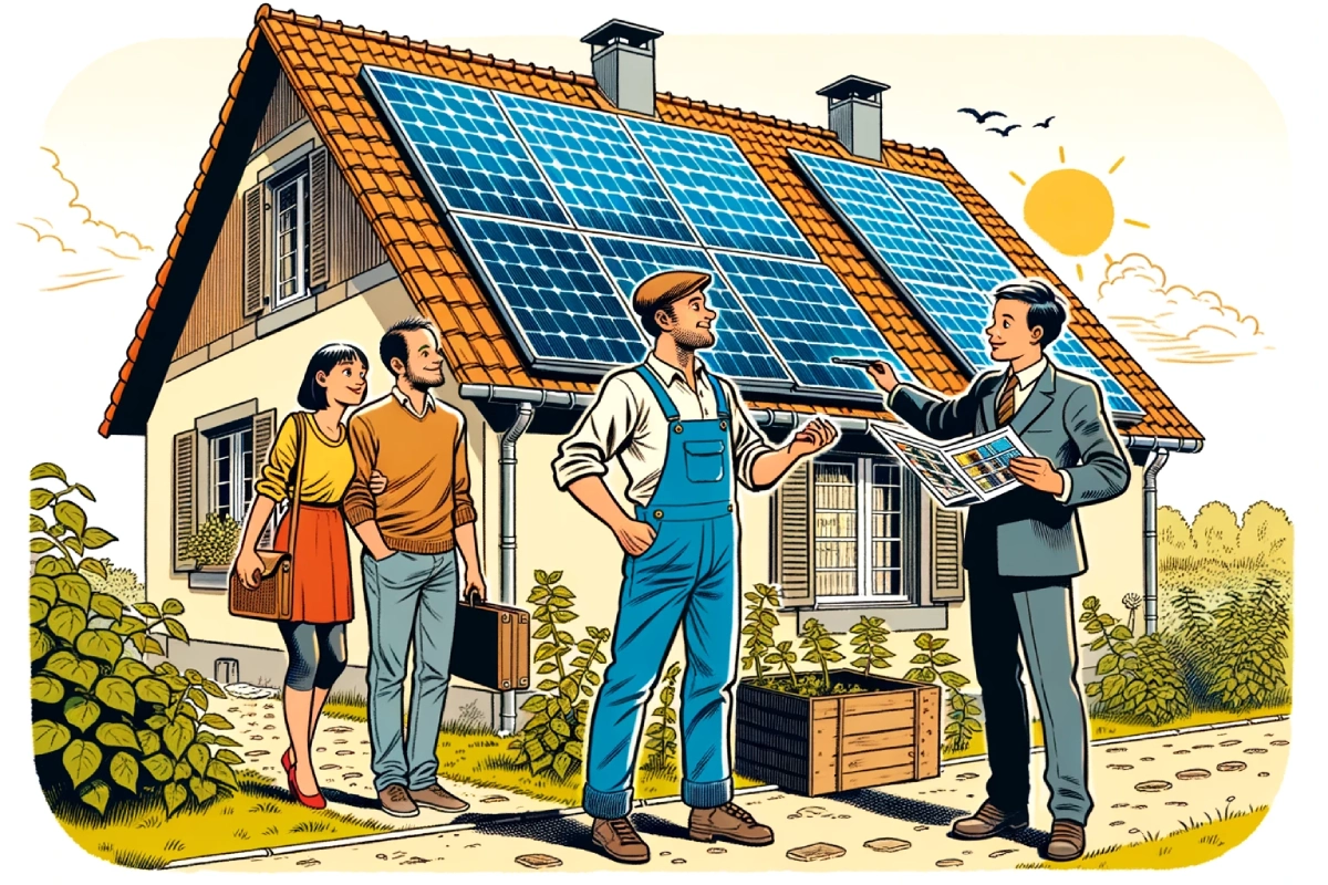 Illustration type bande dessinée : Est-il rentable d'installer des panneaux solaires au Luxembourg ?